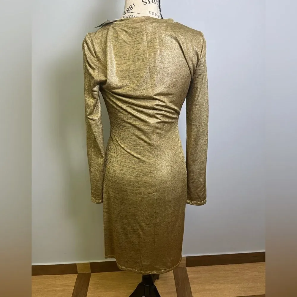 Lauren Ralph Lauren gold dress nwt size 4
